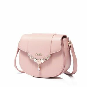 Ladies Bag Pink Colour Leather Surface Bag